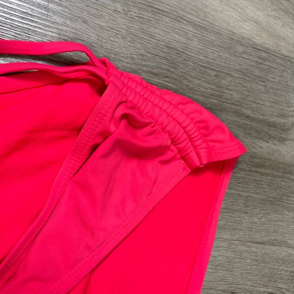 Catalina XL 16-18 Hot Pink Adjustable Ruched High Waist Swim Bottom Bikini - Picture 7 of 9